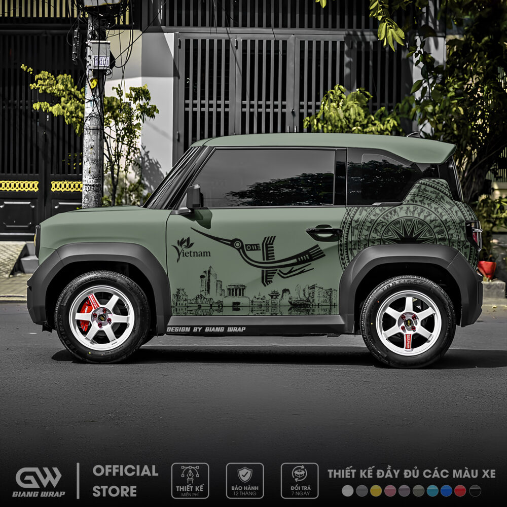 tem xe vf3 trong dong, tem xe vf3 dep