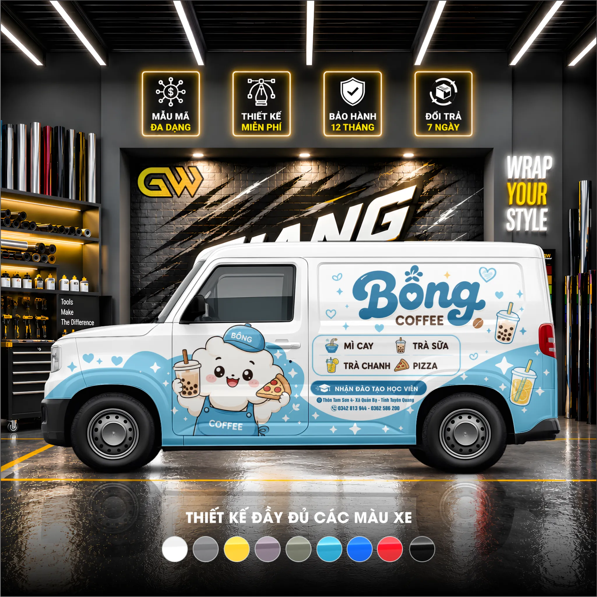 Dán Decal quảng cáo cho xe VinFast EC Van 15 Dán decal tem xe ô tô VinFast EC Van