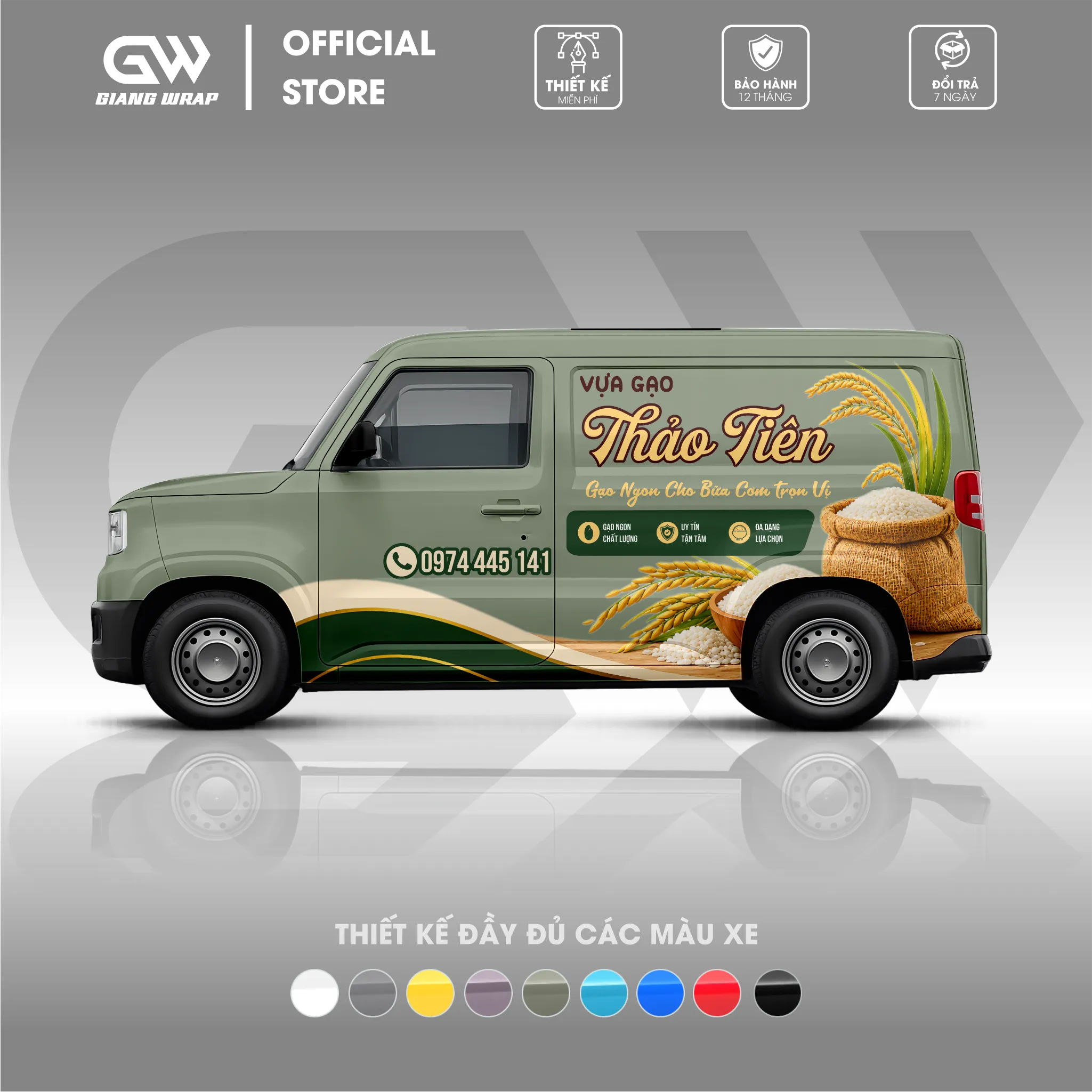 Dán Decal quảng cáo cho xe VinFast EC Van 22 Mẫu decal nhận diện doanh nghiệp trên xe EC Van