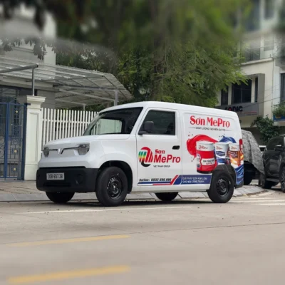 Dán decal tem xe VinFast EC Van tại Giang Wrap