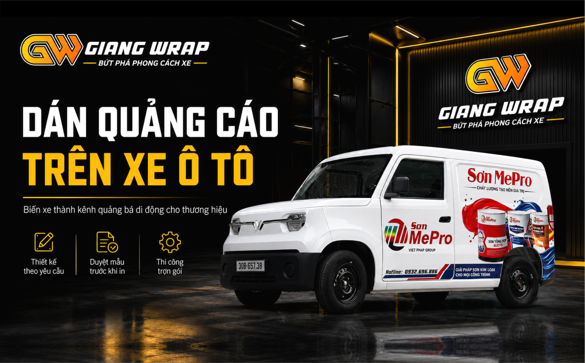 Tem Xe THIET KE QUANG CAO LEN XE O TO 1