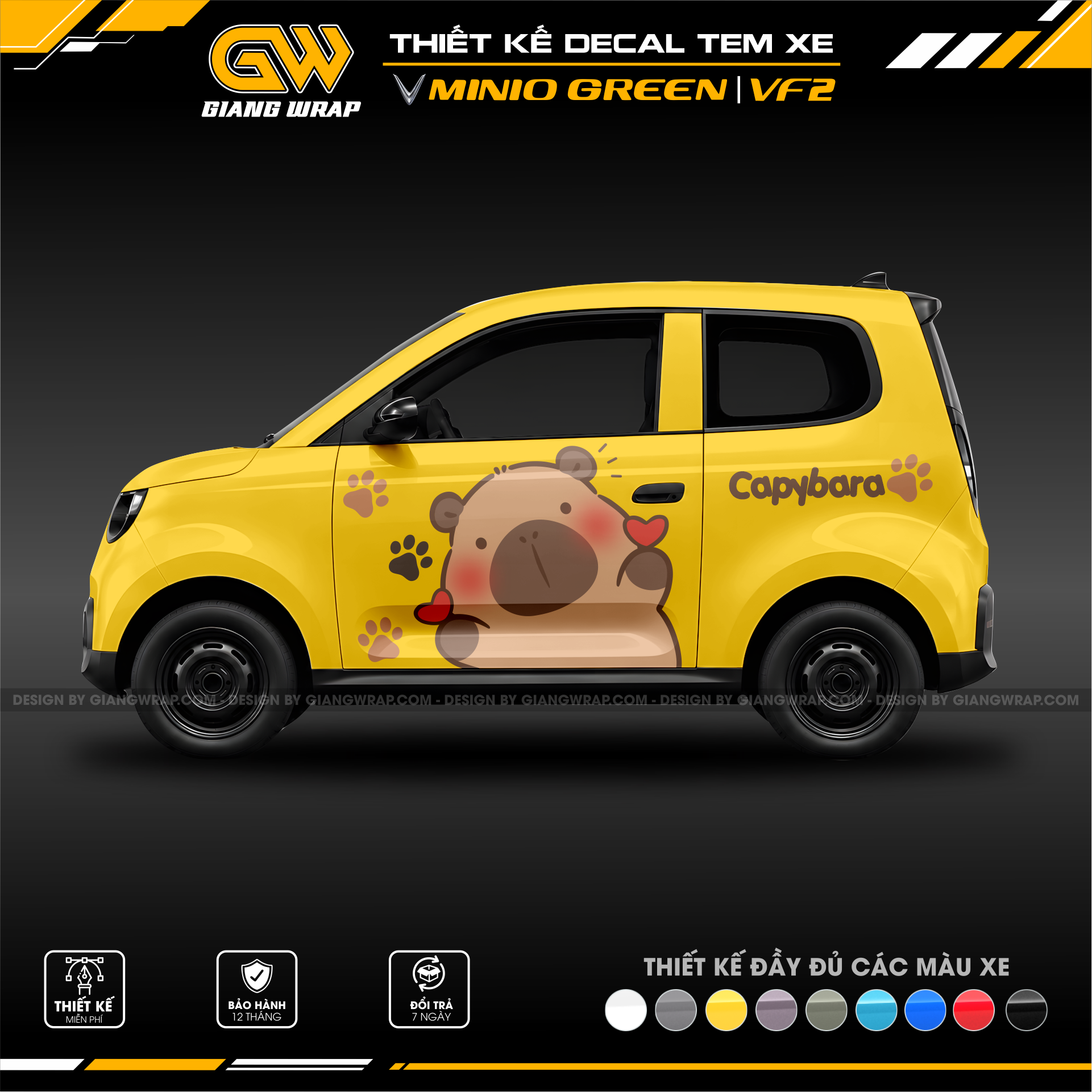 Decal Tem Xe Minio Green Mẫu 005 | Đủ Màu Xe, Thiết Kế Theo Yêu Cầu 3 decal tem xe minio green