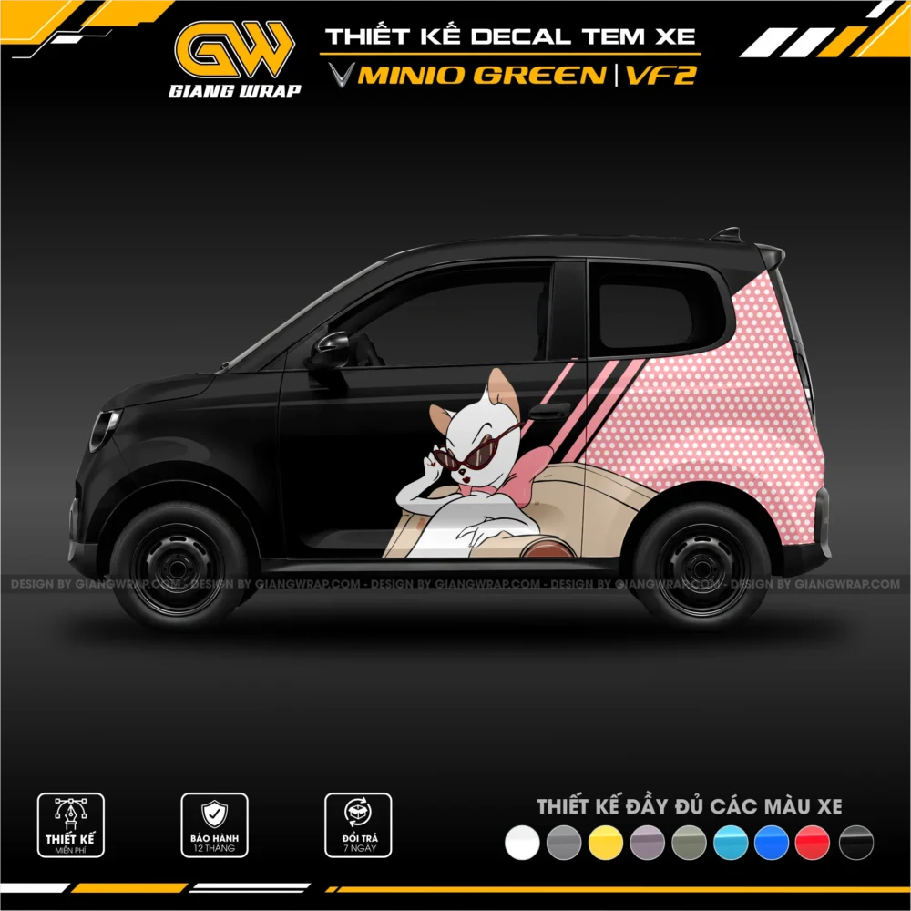 Decal Tem Xe Minio Green / VF2