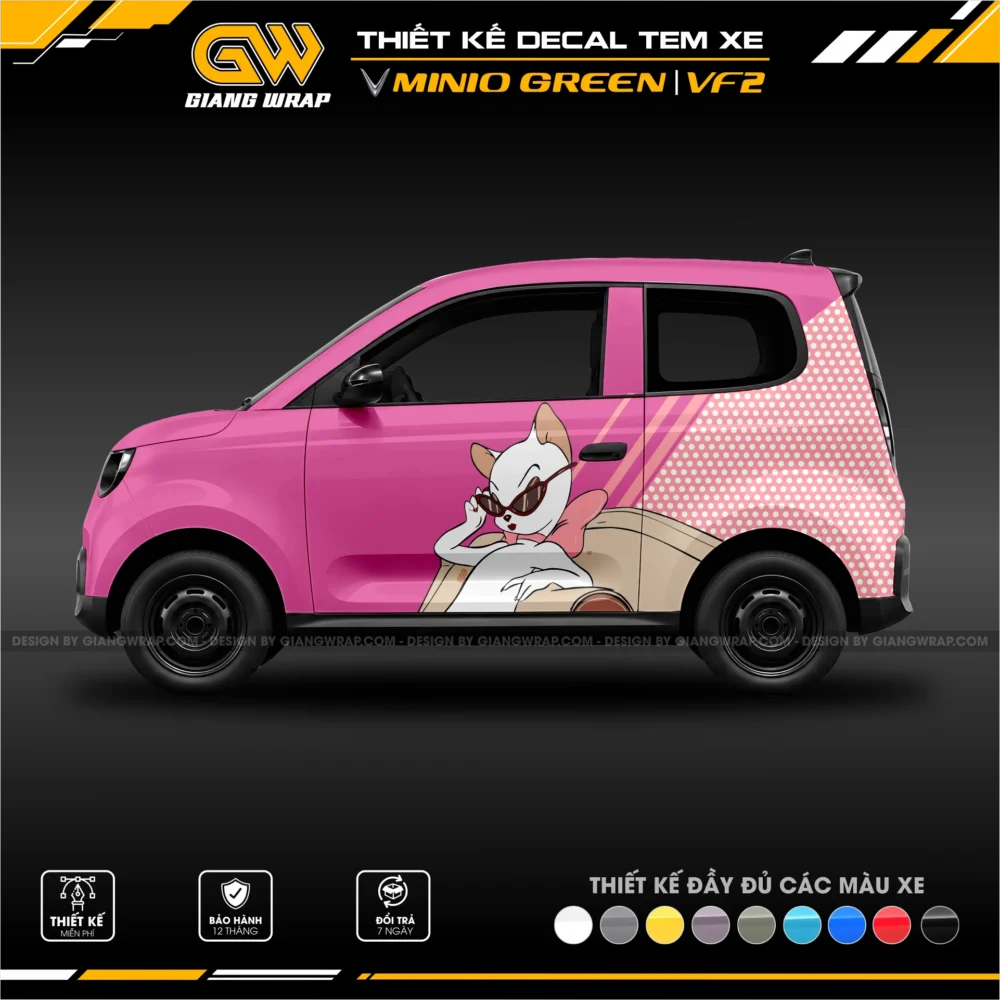 Decal Tem Xe Minio Green / VF2