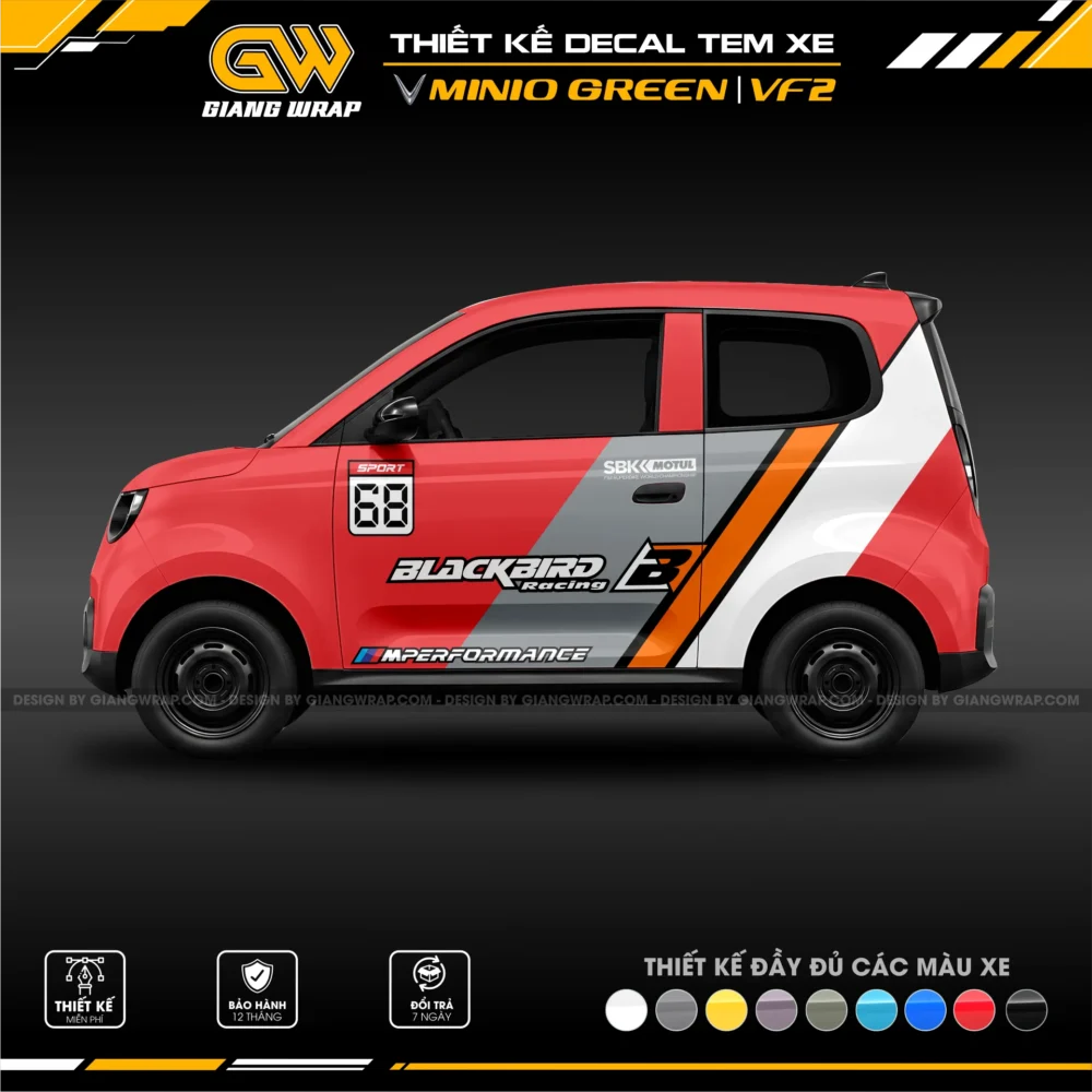 Decal Tem Xe Minio Green / VF2