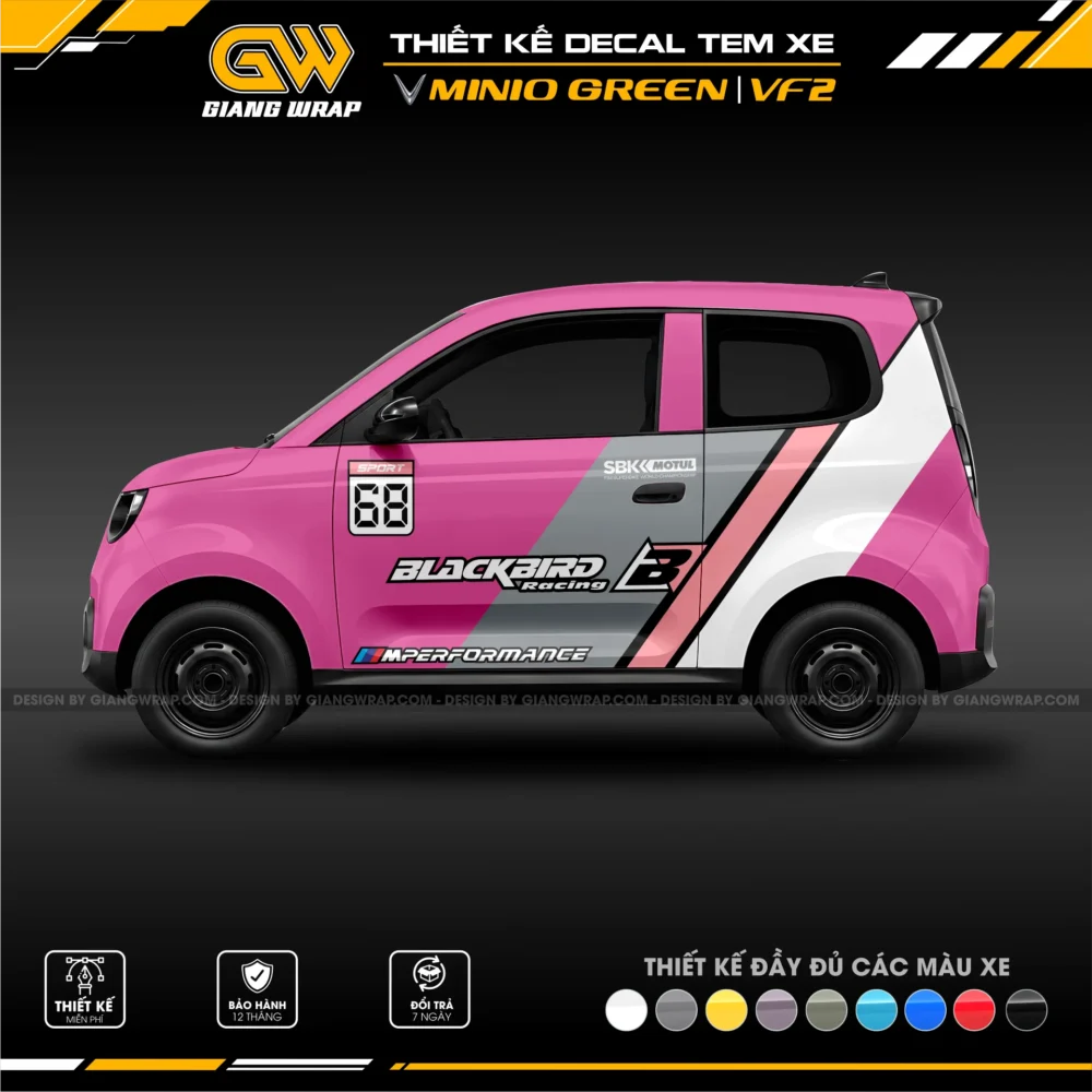 Decal Tem Xe Minio Green / VF2