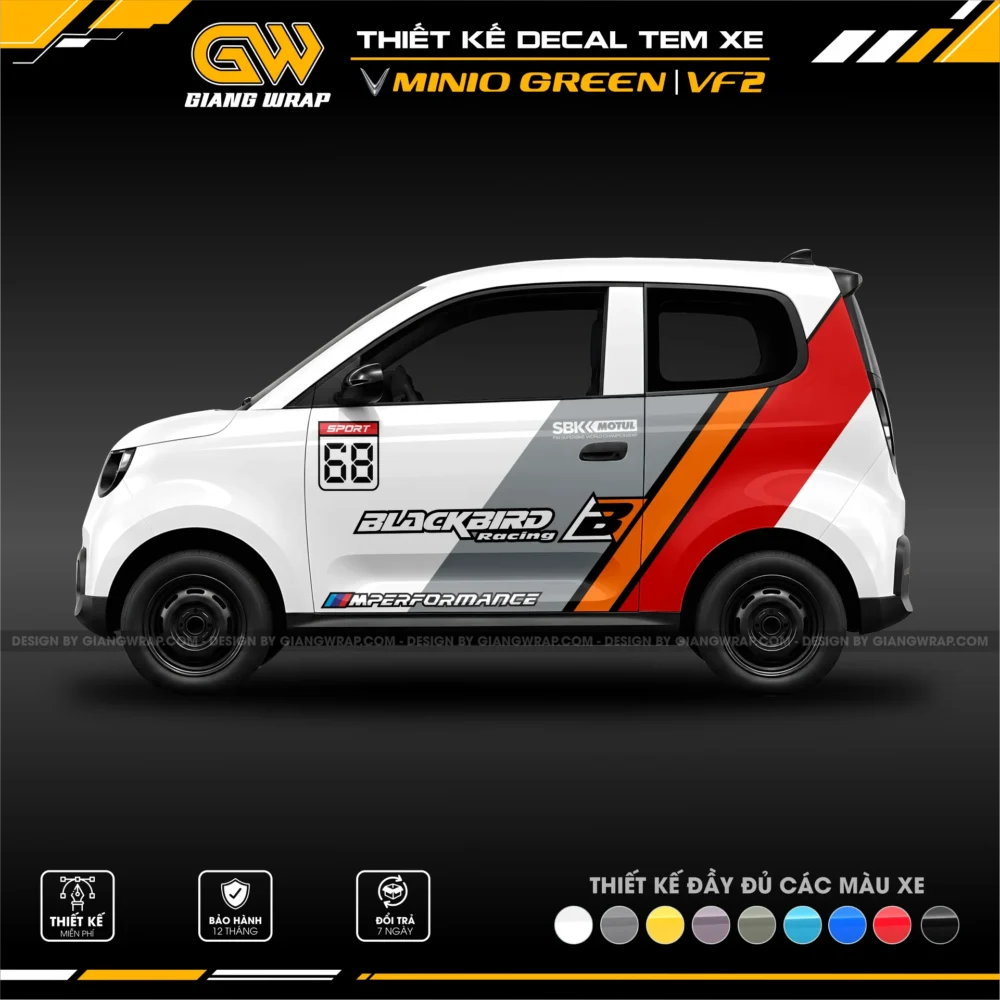 Decal Tem Xe Minio Green / VF2
